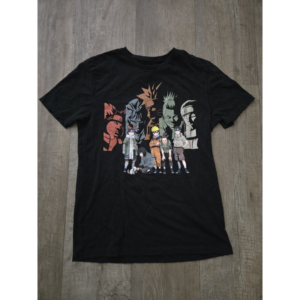 NARUTO Men's Shirt Size Sm Black Short Sleeve Old Navy Anime Graphic Tee Stretch